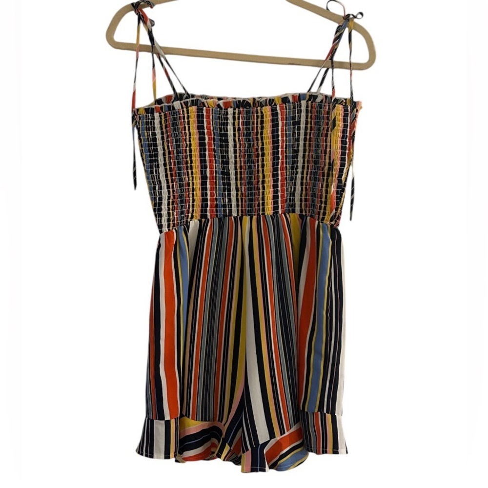 After Market Anthropologie Multicolored Striped Romper Size Small